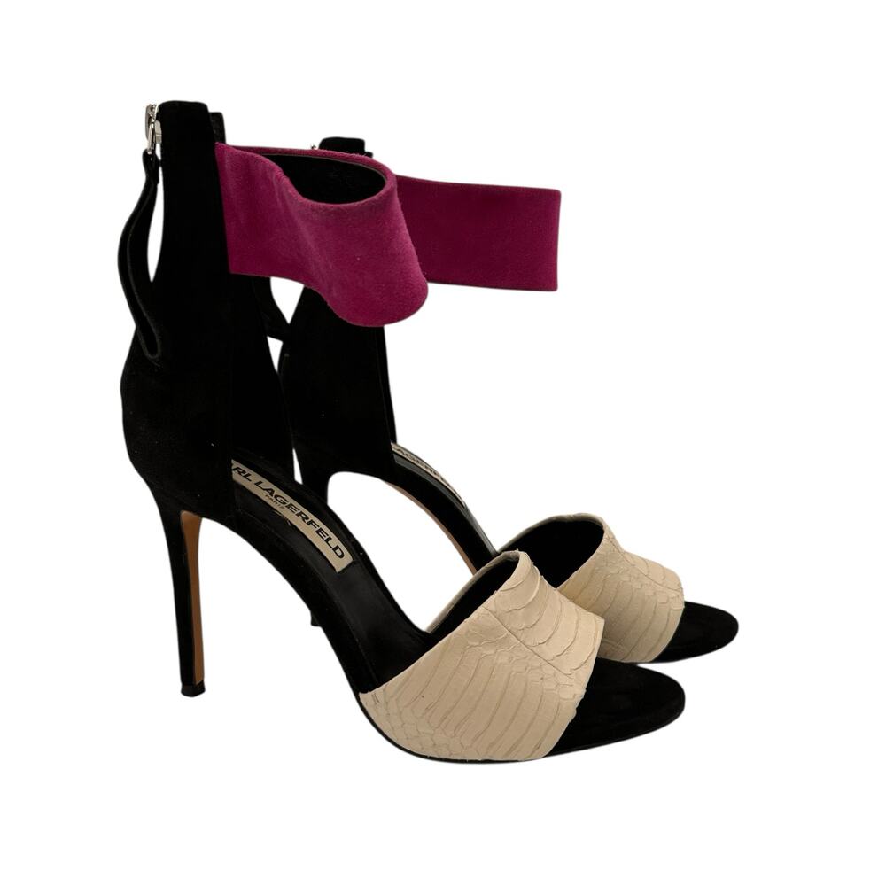 Karl Lagerfeld Snake Laken High Heels Size 7.5